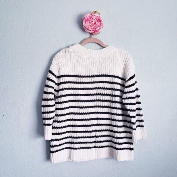 Ella‎ Moss Black and White Striped Chunky Knit Sweater - Picture 6 of 6